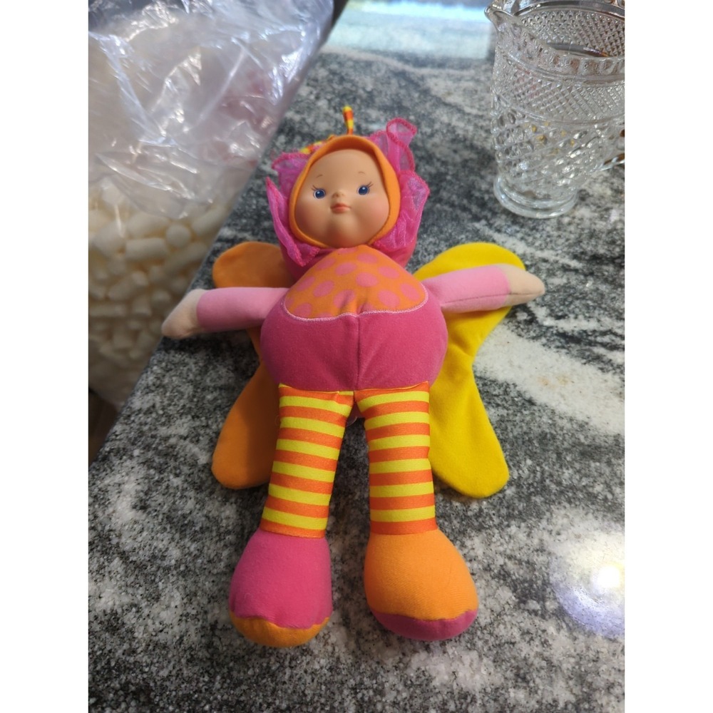 Butterfly Fairy Rattle Squeak Crinkle Plush Stuffed Doll Butterfly Wings